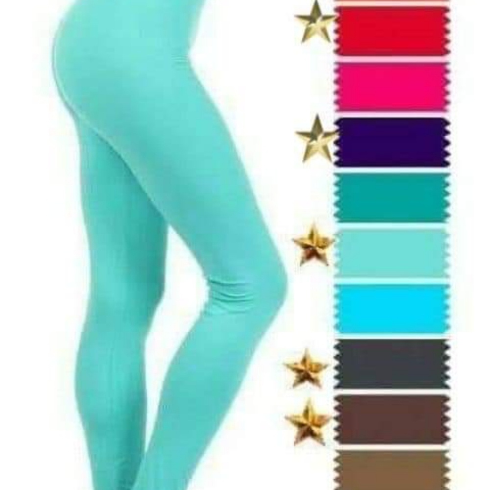 One Size Adult Solid Color Leggings